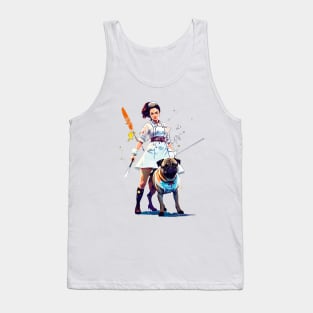 The Brave Nurse and Loyal Pug: Fighting for Justice Tank Top